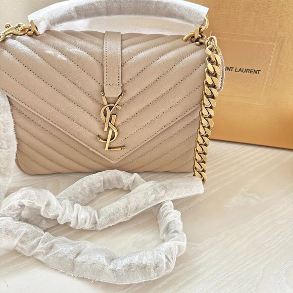 YSL SAINT LAURENT COLLEGE MEDIUM IN QUILTED LEATHER - Picture 5 of 8